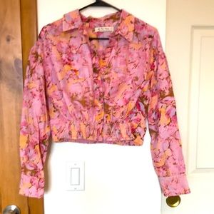 Free People cropped linen jacket